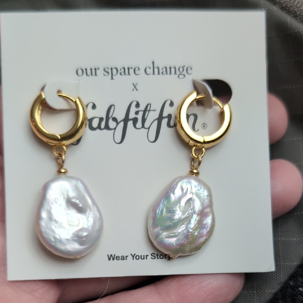 Gold and Pearl Earrings